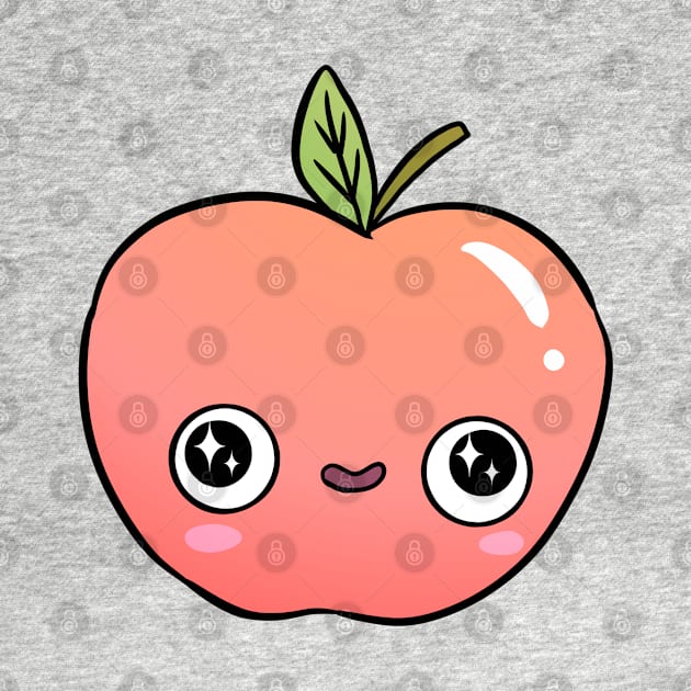 Cute funny apple illustration by Yarafantasyart